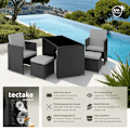 Miniatyrbild 2 av 11: tectake Loungegrupp i konstrotting Palermo grå