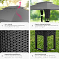 Miniatyrbild 5 av 10: tectake Paviljong i konstrotting Mona 3x4m  Anthracite