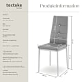 Miniatyrbild 6 av 8: tectake Set matstolar Julien -  Uppsättning om 4 grå