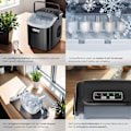 Miniatyrbild 4 av 8: tectake Ismaskin Arctic, 1,2 L, 2 isbitsstorlekar Svart