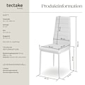 Miniatyrbild 8 av 10: tectake Matstolar konstläder -  Uppsättning om 4 Vit