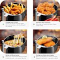 Miniatyrbild 3 av 11: tectake Airfryer Mika 8.5 L Svart