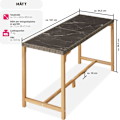 Miniatyrbild 6 av 7: tectake Rotting barbord Lovas 161x64,5x99,5cm Natur