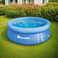 Miniatyrbild 9 av 10: tectake Pool rund med filterpump Ø 300 x 76 cm Blå