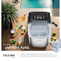 Miniatyrbild 3 av 8: tectake Ismaskin Arctic, 1,2 L, 2 isbitsstorlekar Silver