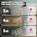 Miniatyrbild 8 av 11: tectake Cykelställ - 3 Silver