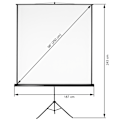 Miniatyrbild 7 av 7: tectake Projektorduk med stativ - 178 x 178 cm Vit