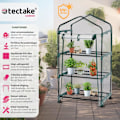 Miniatyrbild 2 av 10: tectake Mobilt växthus med 3 hyllplan 69x49x133cm Transparent