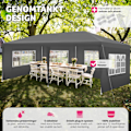Miniatyrbild 3 av 11: tectake Paviljong Vivara 6x3m med 5 sidopaneler grå