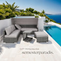 Miniatyrbild 5 av 11: tectake Loungegrupp - Konstrotting  San Marino grå