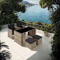 Miniatyrbild 10 av 11: tectake Loungegrupp i konstrotting Palermo Natur