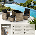 Miniatyrbild 2 av 11: tectake Loungegrupp i konstrotting Palermo Natur