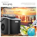 Miniatyrbild 8 av 8: tectake Ismaskin Arctic, 1,2 L, 2 isbitsstorlekar Svart