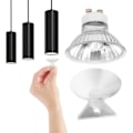 Miniatyrbild 11 av 11: tectake Taklampa Lumea, 4-glödlampor, längdjusterbara kablar Svart