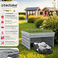 Miniatyrbild 2 av 11: tectake Garage för robotgräsklippare Hortus, trä, planterbart tak grå