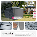 Miniatyrbild 4 av 11: tectake Trädgårdspaviljong Caracas, väderbeständig, takpaneler i polykarbonat - 3 x 4 m grå