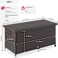 Miniatyrbild 6 av 11: tectake Dynbox Kiruna med lock Brun