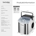 Miniatyrbild 6 av 8: tectake Ismaskin Arctic, 1,2 L, 2 isbitsstorlekar Silver