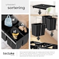 Miniatyrbild 7 av 11: tectake Sopsortering Ashlyn, 3-kärl, 31L Svart