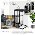 Miniatyrbild 5 av 8: tectake Datorbord Rhea, C-form, med laddstation Svart