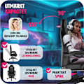 Miniatyrbild 4 av 11: tectake Gamingstol Comodo Svart