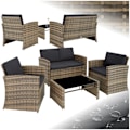 Miniatyrbild 1 av 9: tectake Loungeset Jesolo i konstrotting Mörkgrå