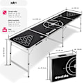 Miniatyrbild 6 av 8: tectake Beerpong-bord Brew Battle, hopfällbar och höjdjusterbar Svart