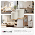 Miniatyrbild 7 av 10: tectake 2-set sittpallar Orchide, vadderade, med förvaring Grädde