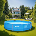 Miniatyrbild 10 av 11: tectake Pool rund med filterpump Ø 360 x 76 cm Blå