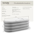 Miniatyrbild 6 av 11: tectake Sittbänk med generöst förvaringsutrymme Altu Grå sammetslook