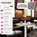 Miniatyrbild 3 av 10: tectake Cafébord i aluminium Ø60cm - 5,8 cm grå