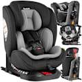 Miniatyrbild 1 av 11: tectake Roterbar bilbarnstol Linus, i-Size godkänd, ISOFIX Ljusgrå