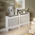 Miniatyrbild 8 av 11: tectake Elementskydd Vila, i lamelldesign, med hylla - 172,3 x 19 x 82 cm Vit