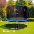Miniatyrbild 9 av 10: tectake Studsmatta Jumpy med skyddsnät - 366 cm Blå