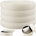 Miniatyrbild 1 av 11: tectake Sittpuff med förvaringsutrymme Altu XL Bouclé cremevit