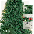 Miniatyrbild 3 av 10: tectake Julgran Dasher, konstgjord med naturtroget utseende - 210 cm Grön