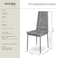 Miniatyrbild 8 av 10: tectake Matstolar konstläder -  Uppsättning om 4 grå