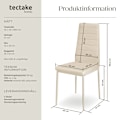 Miniatyrbild 8 av 10: tectake Matstolar konstläder -  Uppsättning om 4 Beige