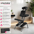 Miniatyrbild 2 av 9: tectake Massagestol i konstläder Svart