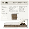 Miniatyrbild 6 av 11: tectake Set med 2st solsängar och 1 bord i konstrotting Natur