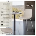 Miniatyrbild 2 av 11: tectake Plaststolar Mave, ergonomisk, 120 kg -  Uppsättning om 4 taupe/krom