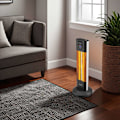 Miniatyrbild 9 av 11: tectake Infravärmare Solaris Terra 1500W med timerfunktion Svart