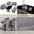 Miniatyrbild 5 av 10: tectake Loungeset Barletta i konstrotting grå