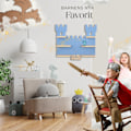 Miniatyrbild 8 av 11: tectake Vägghylla MyLittleStory Fortress för upp till 16 Tonies Blå