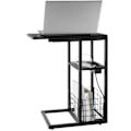 Miniatyrbild 8 av 8: tectake Datorbord Rhea, C-form, med laddstation Svart