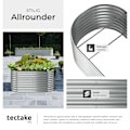 Miniatyrbild 5 av 11: tectake Odlingslåda Flormma i galvaniserat stål 804 L, 160x80x80cm Silver