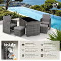 Miniatyrbild 2 av 11: tectake Loungegrupp i konstrotting Palermo grå
