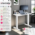 Miniatyrbild 2 av 11: tectake Höj-och sänkbart bordsstativ Idun, med handvev Vit