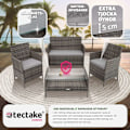 Miniatyrbild 7 av 9: tectake Soffgrupp Madeira i konstrotting grå
