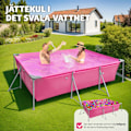 Miniatyrbild 8 av 9: tectake Pool fyrkantig 300 x 207 x 70 cm Rosa